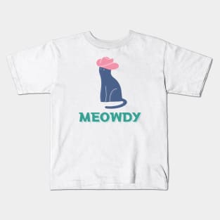 Meowdy Cowboy Cat Kids T-Shirt